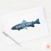 Sticker Rectangulaire Seneca Lake New York Fish (Enveloppe)