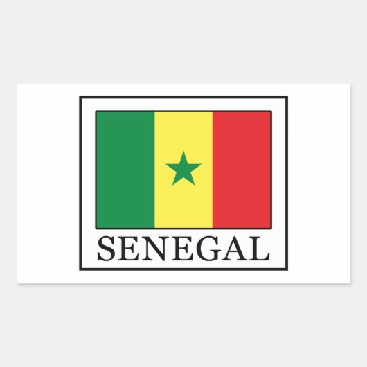 Sticker Rectangulaire Sénégal (Devant)