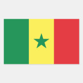Sticker Rectangulaire Senegal Flag (Devant)