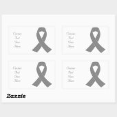 Sticker Rectangulaire Sensibilisation au ruban gris - Zombie, cancer du (Feuille)