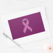 Sticker Rectangulaire Sensibilisation au ruban rose Fuchsia Fibres de ca (Enveloppe)