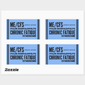 Sticker Rectangulaire Sensibilisation au syndrome de fatigue chronique d (Feuille)