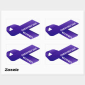 Sticker Rectangulaire Sensibilisation des personnes ciblées Ruban d'Indi (Feuille)