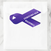 Sticker Rectangulaire Sensibilisation des personnes ciblées Ruban d'Indi (Sac)