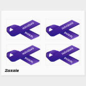 Sticker Rectangulaire Sensibilisation des personnes ciblées Ruban d'Indi (Feuille)