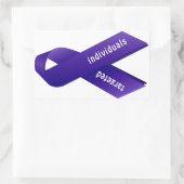 Sticker Rectangulaire Sensibilisation des personnes ciblées Ruban d'Indi (Sac)