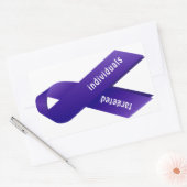 Sticker Rectangulaire Sensibilisation des personnes ciblées Ruban d'Indi (Enveloppe)