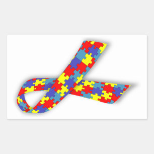Sticker Rectangulaire Sensibilisation sur l'autisme