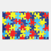 Sticker Rectangulaire Sensibilisation sur l'autisme-Puzzle par Shirley T (Devant)
