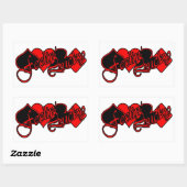 Sticker Rectangulaire Sentez-vous chanceux (Feuille)