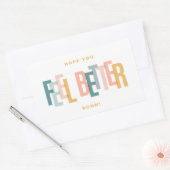 Sticker Rectangulaire Sentez-vous mieux bientôt (Enveloppe)