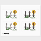 Sticker Rectangulaire Sentier du parc provincial de Bow Valley (Feuille)