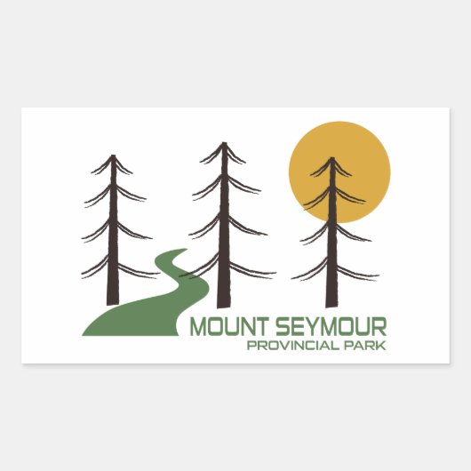 Sticker Rectangulaire Sentier du parc provincial Mount Seymour (Devant)