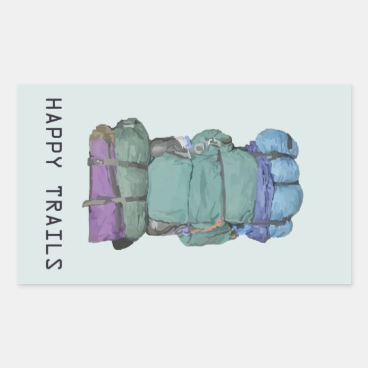 Sticker Rectangulaire Sentiers heureux (Devant)