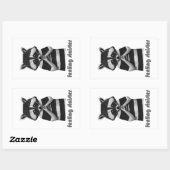 Sticker Rectangulaire Sentiment de sinistre drôle Raccoon (Feuille)