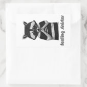 Sticker Rectangulaire Sentiment de sinistre drôle Raccoon (Sac)