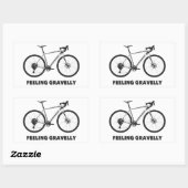 Sticker Rectangulaire Sentir le cyclisme Gravelly (Feuille)