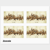 Sticker Rectangulaire Séoul Sud-Corée Cityscape (Feuille)
