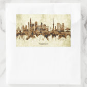 Sticker Rectangulaire Séoul Sud-Corée Cityscape (Sac)