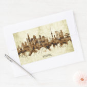 Sticker Rectangulaire Séoul Sud-Corée Cityscape (Enveloppe)