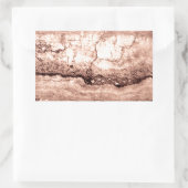 Sticker Rectangulaire Sépia beige brun moderne brûlé granit orange (Sac)