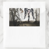 Sticker Rectangulaire Sepia Goth Girl (Sac)
