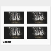 Sticker Rectangulaire Sepia Goth Girl Vignette (Feuille)