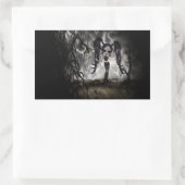 Sticker Rectangulaire Sepia Goth Girl Vignette (Sac)
