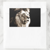 Sticker Rectangulaire Sepia Lion (Sac)