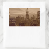 Sticker Rectangulaire Sepia Tone New York (Sac)