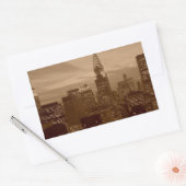 Sticker Rectangulaire Sepia Tone New York (Enveloppe)
