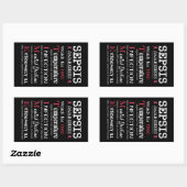 Sticker Rectangulaire Sepsis Awareness Watch pour le guide TIME (Feuille)