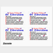 Sticker Rectangulaire Sept Piliers Du Libéralisme (Feuille)