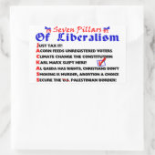 Sticker Rectangulaire Sept Piliers Du Libéralisme (Sac)