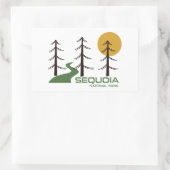 Sticker Rectangulaire Sequoia National Park California Trail (Sac)