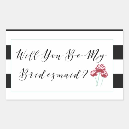Sticker Rectangulaire Seras-Tu Ma Proposition De Bridesmaid (Devant)