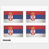 Sticker Rectangulaire Serbie (Feuille)