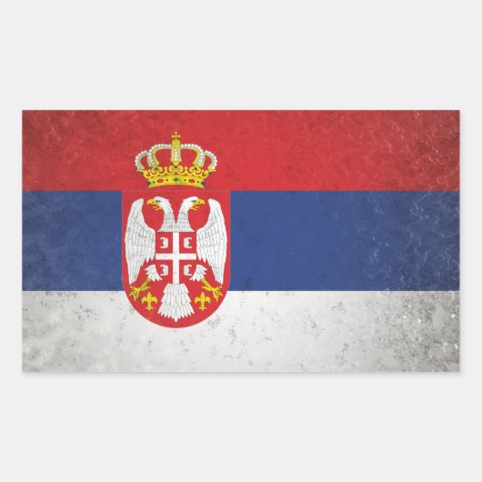 Sticker Rectangulaire Serbie (Devant)