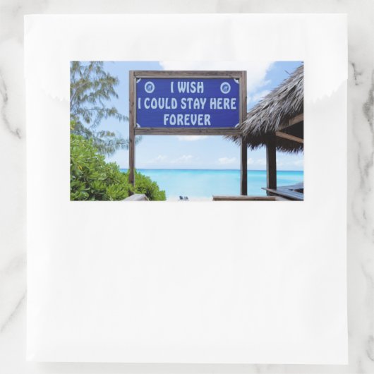 Sticker Rectangulaire Serene Beach Vibes (Sac)