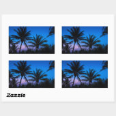 Sticker Rectangulaire Sérénité au coucher du soleil (Feuille)