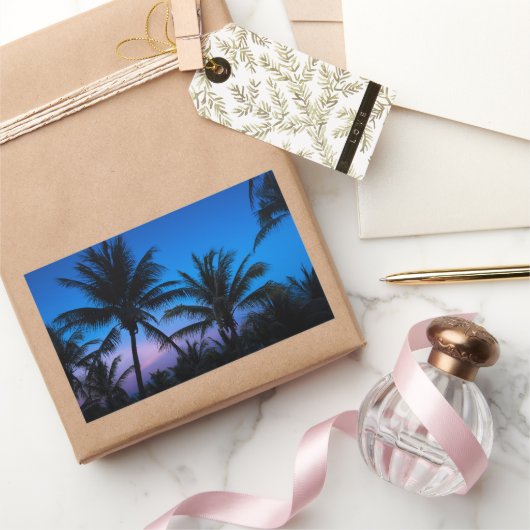 Sticker Rectangulaire Sérénité au coucher du soleil (Cadeaux)