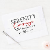 Sticker Rectangulaire Sérénité Courage sagesse (Enveloppe)