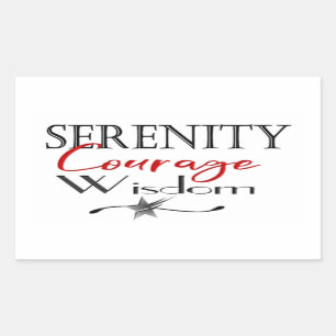 Sticker Rectangulaire Sérénité Courage sagesse
