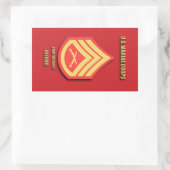 Sticker Rectangulaire Sergent d'état-major du Corps des Marines des État (Sac)