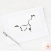 Sticker Rectangulaire sérotonine formule chimique éléments du symbole sc (Enveloppe)