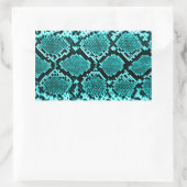 Sticker Rectangulaire Serpent à sonnette à sonnette de diamant Aqua (Sac)