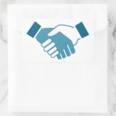 Sticker Rectangulaire Serrer la main (Sac)