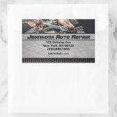 Sticker Rectangulaire Service de réparation mécanique automatique automo (Sac)