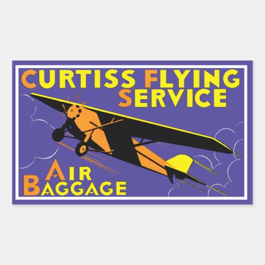 Sticker Rectangulaire Service de vol Curtiss (Devant)