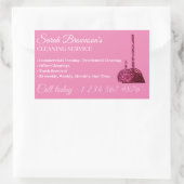 Sticker Rectangulaire Service Janitorial de nettoyage de glam Glitz rose (Sac)